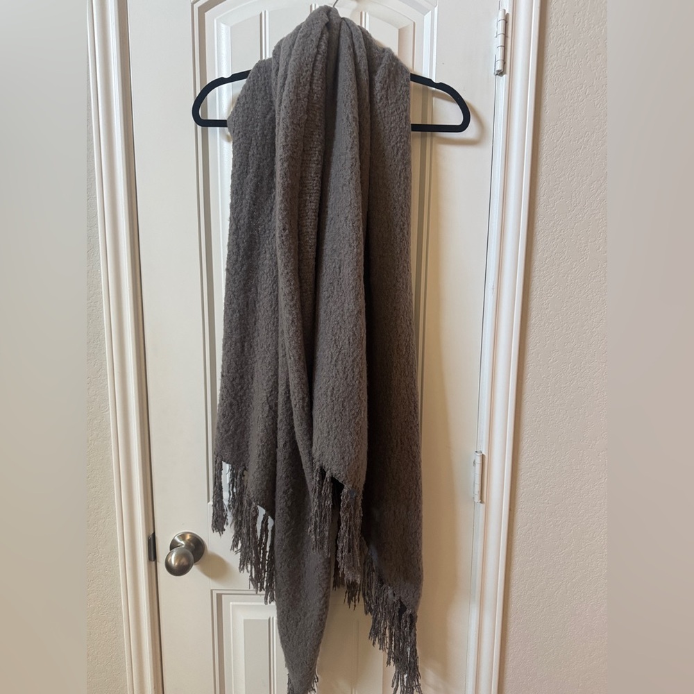 Altar'd State Gray Fringe Wrap Scarf